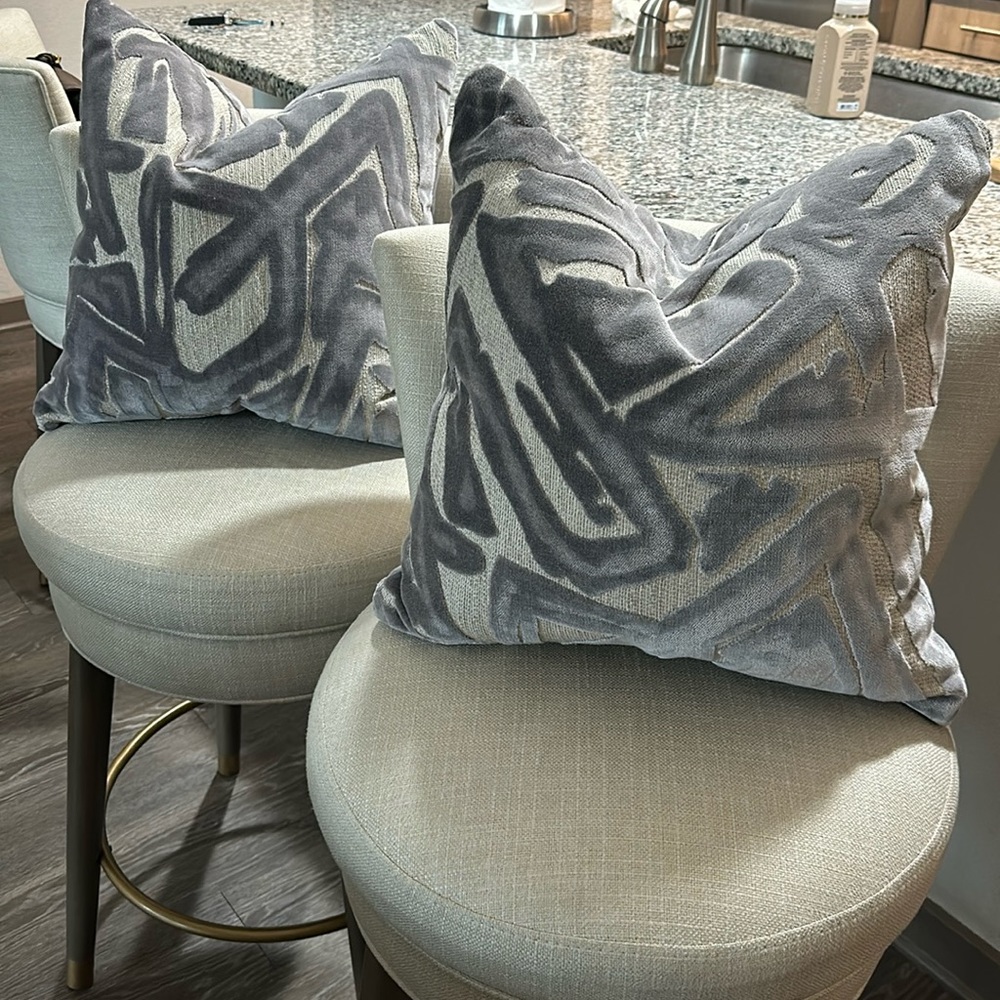 NWOT never used set of two 20x20 inches decorative pillows from City Furniture.